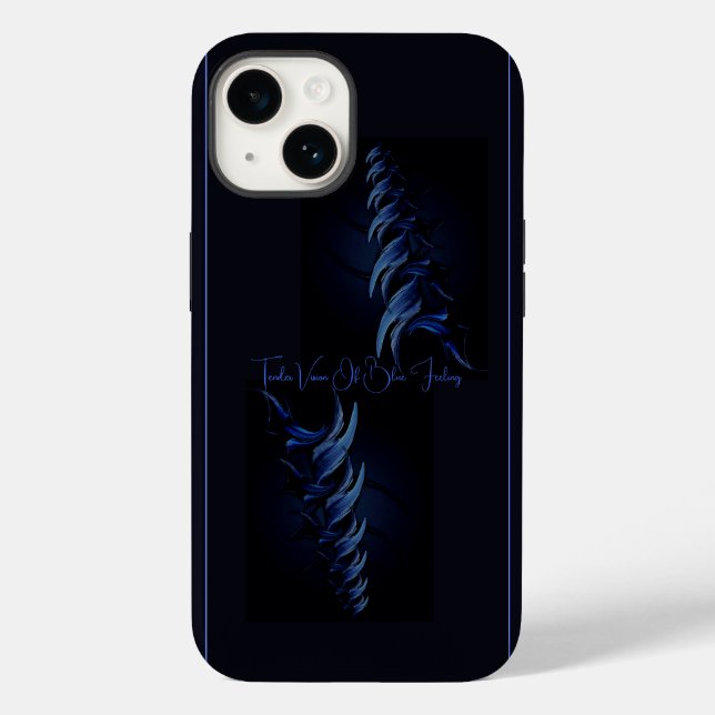 "Tender Vision Of Blue Feeling", iPhone 14 Case (Verso)