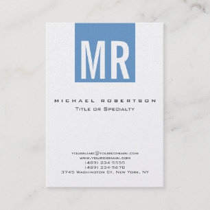 Tendy Blue Monograma Stripe Cartão de visita