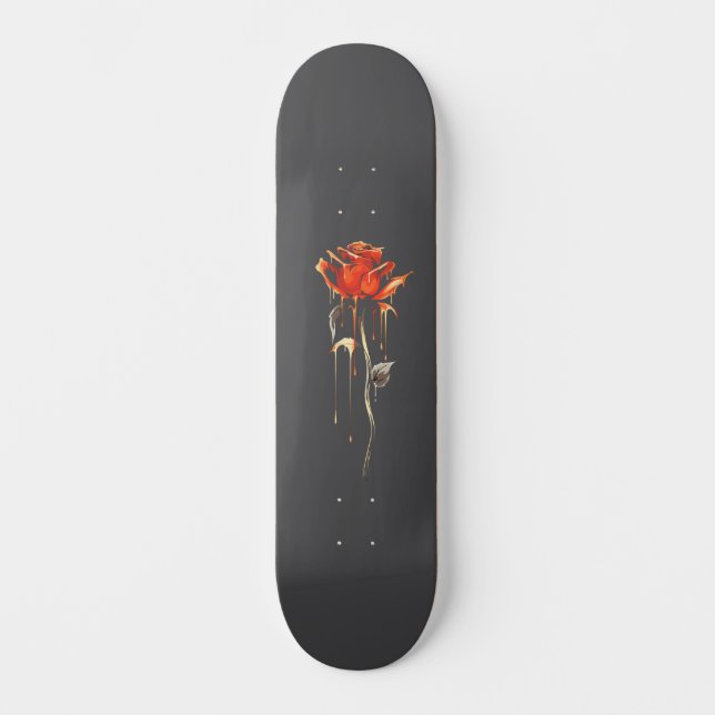 Tendy Distress Grunge Rosa Wide Skateboard (Frente)