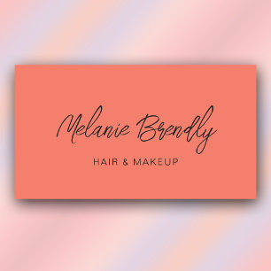 Tendy Modern Orange Cartão de visita minimalista