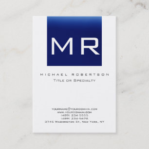 Tendy Monograma Blue Strik Cartão de visita