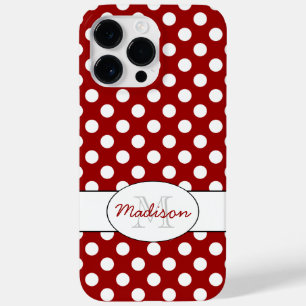Tendy Red White bolinhas Monograma iPhone 7 Plus