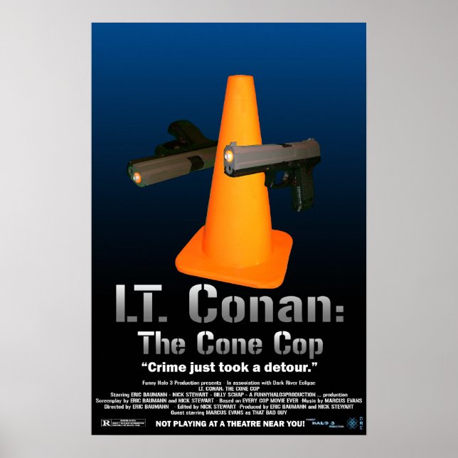 Tenente Conan: O Poster de Filme de Policial Cone (Frente)