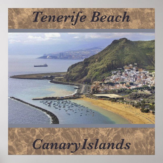 Tenerife Beach, Canárias, Espanha de Foto Poster (Frente)