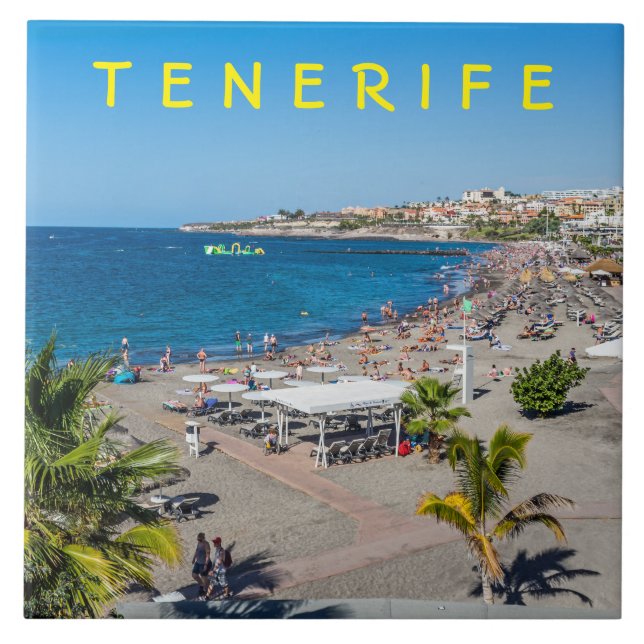 Tenerife Beach view azulejo cerâmico (Frente)