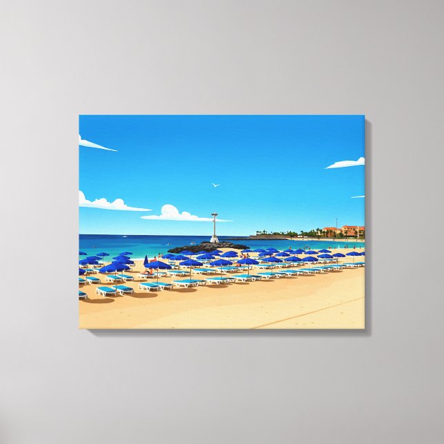 Tenerife beach view canvas print (Frente)