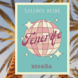 Tenerife canárias Espanha cartão postal vintage