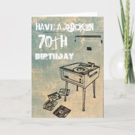 Tenha um aniversário do 70 de Rockin! Cartão de