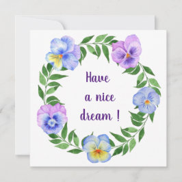 Tenha um bom sonho! Cartão postal das flores aquát