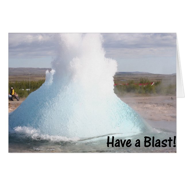 Tenha um cartão customisable do geyser da explosão (Frente Horizontal)