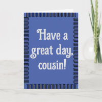 Tenha um Cartão de Aniversário de Primo para o Dia