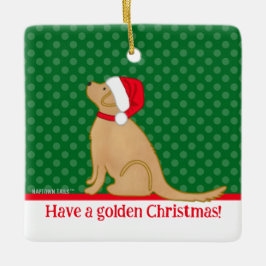 Tenha um Enfeite Verde de Natal Dourado