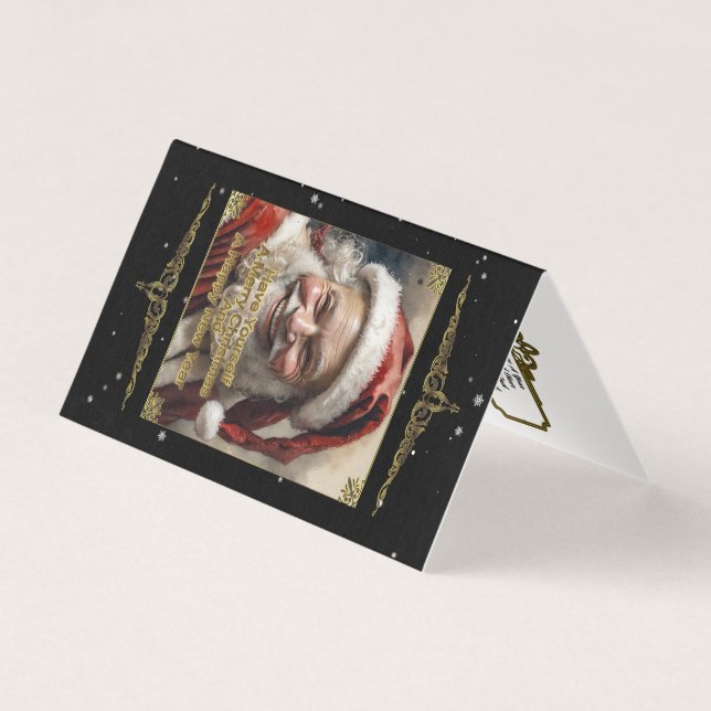 Tenha Um Feliz Cartão De Natal Dobrado (Frente)