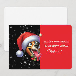 Tenha um Feliz Natal Cachorro Sorridente