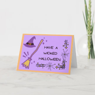 Tenha um Halloween perverso - Cartão roxo