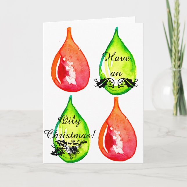 Tenha um Natal oleoso! Cartão (Frente)