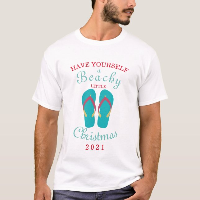 Tenha uma camiseta de Natal de Beachy (Frente)