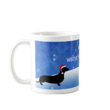 Tenha uma caneca do Natal do Dachshund do feriado