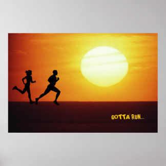 TENHO QUE CORRER... Poster DE SILHOUETTES DO SUNSE
