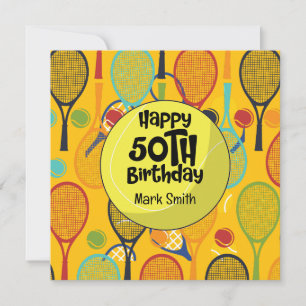 Tênis 50º Aniversário com Nome em Racket Themed