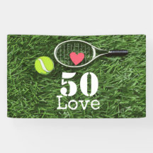 Tênis 50º Bola de tênis de aniversário e amor de n
