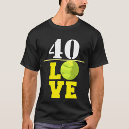 Tênis Ball aniversário de 40 anos com amor T-Shirt