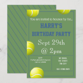 Tênis Ball Convite de festas Editável