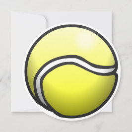 Tênis Ball em um cartão de aniversário feliz