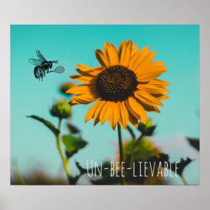 Tênis Bee Sunflower Poster