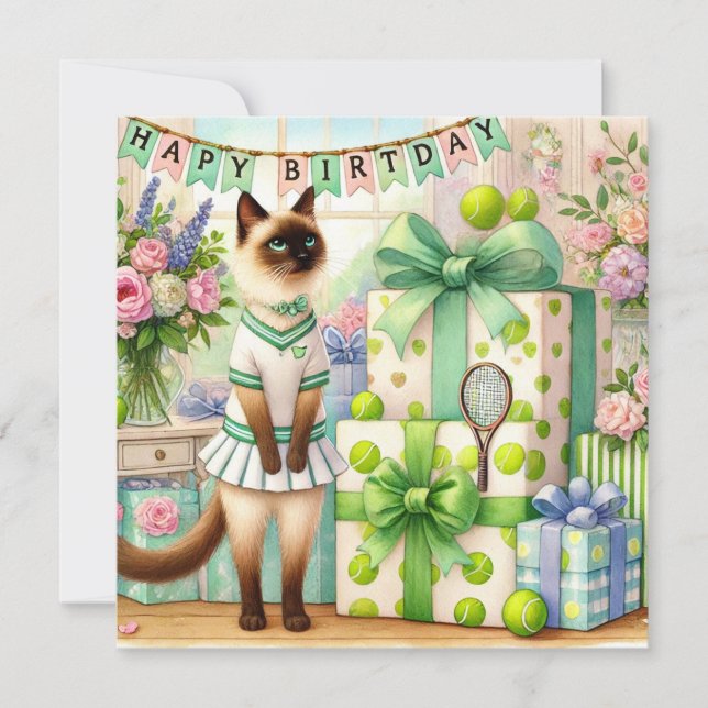 Tênis Cat Watercolor para presentes de aniversário (Frente)