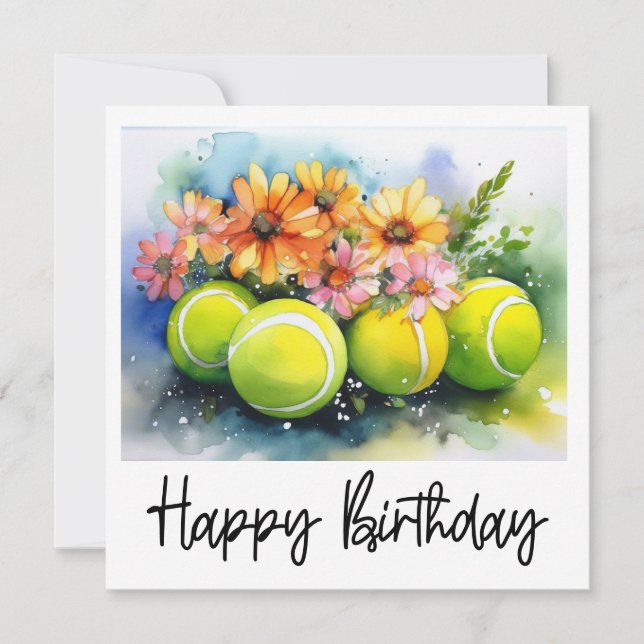 Tênis com muitas flores para o cartão de aniversár (Frente)
