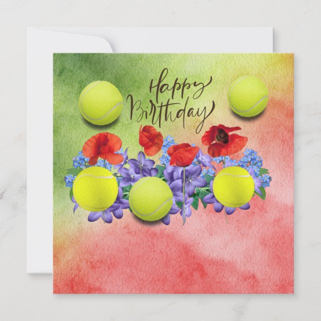 Tênis com muitas flores para o cartão de aniversár (Frente)
