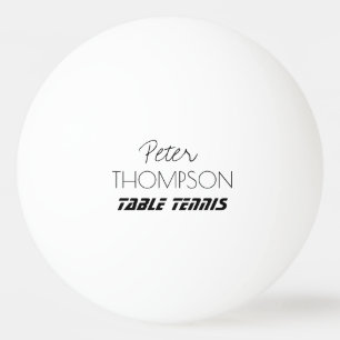 tênis de mesa com bola branca
