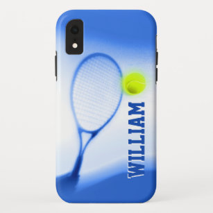 Tênis e capas de iphone azul para esportes de raqu