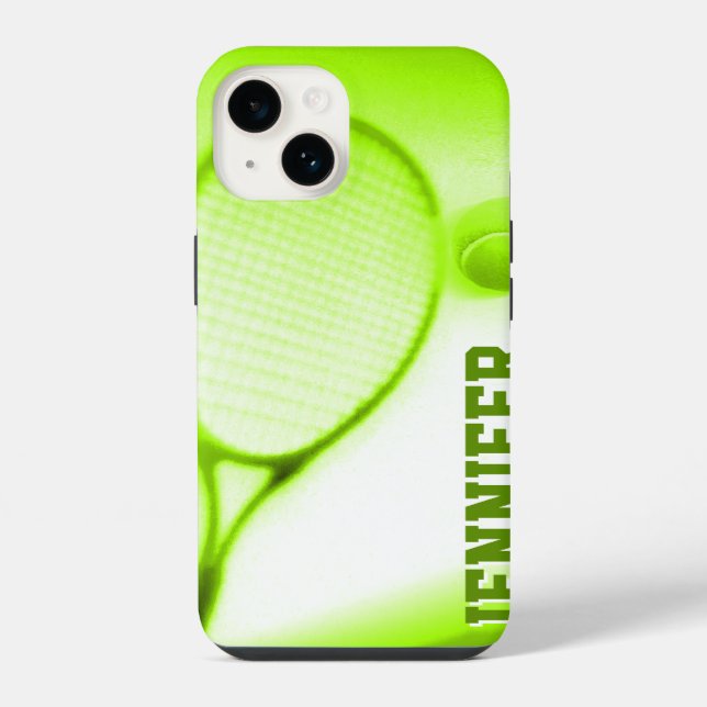 Tênis e capas de iphone verde para esportes de raq (Verso)