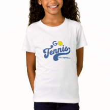 Tênis em T-Shirt de Meninas Azuis