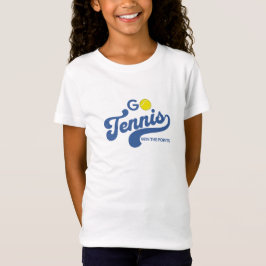 Tênis em T-Shirt de Meninas Azuis