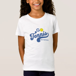 Tênis em T-Shirt de Meninas Azuis