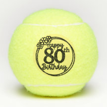 Tênis Happy 80 Birthday Tênis Balls