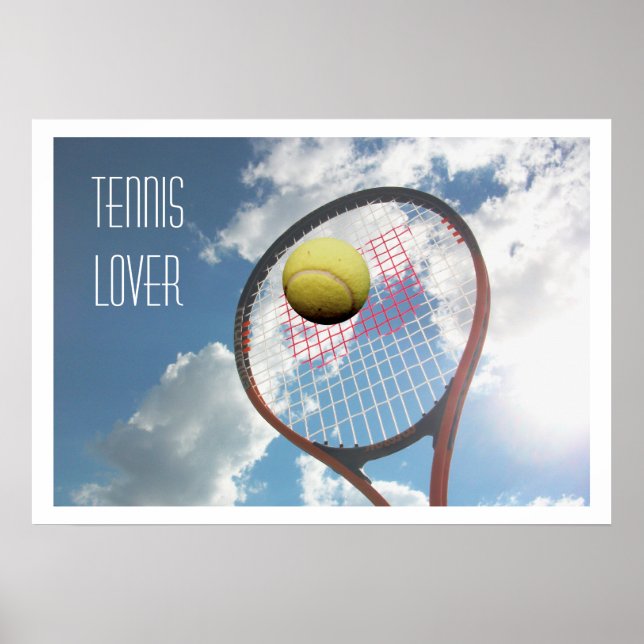Tênis Lover, rack e esfera no Poster de ar (Frente)