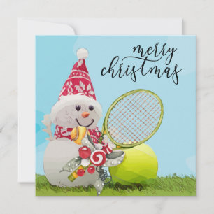 Tênis Natal com Snowman e Cartão de Tênis