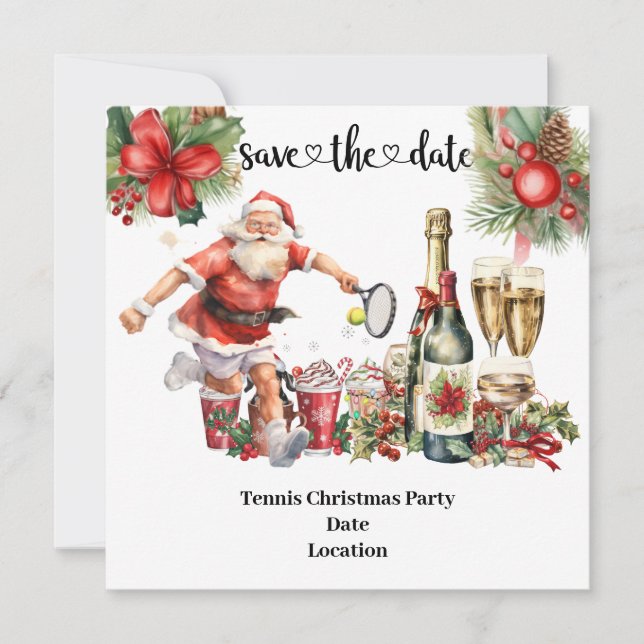 Tênis Natal temático para o Convite de Festa Tênis (Frente)