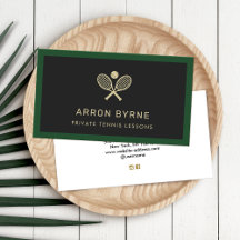 Tênis Rackers de treinador Cartão de visita preto