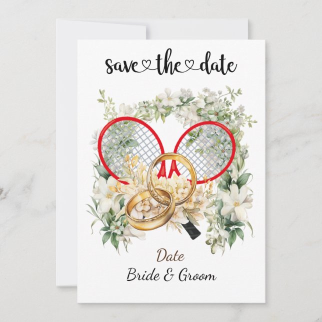 Tênis Salve a data Convite para Festa de casamento (Frente)