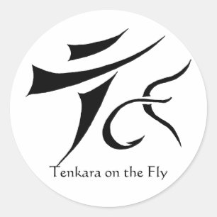 Tenkara sobre - - voe em volta da etiqueta
