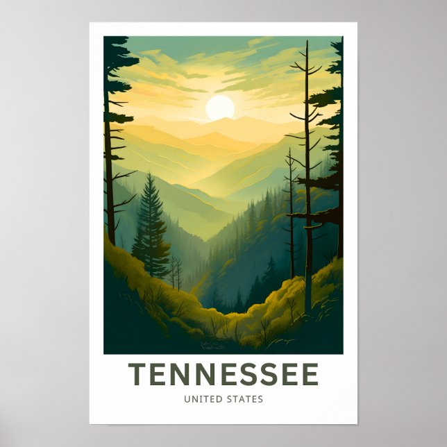 Tennessee EUA Viagem Impressão (Frente)