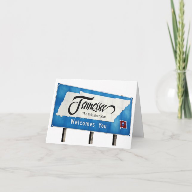 Tennessee saúda seu cartão de saudação de autoestr (Frente)