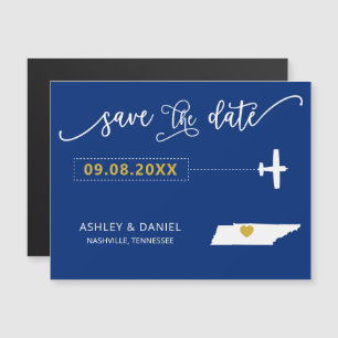 Tennessee Wedding Salve o Cartão de Data, Mapa