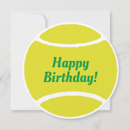 Tennis ball card: Happy Birthday! -text changeable