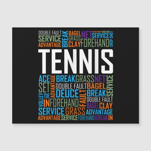 Tennis Lover Words T Shirt Gift for Players and Co (Frente)